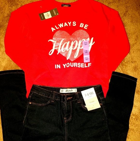 Girls Spring Sweaters & Jean Bundle - Picture 4 of 4